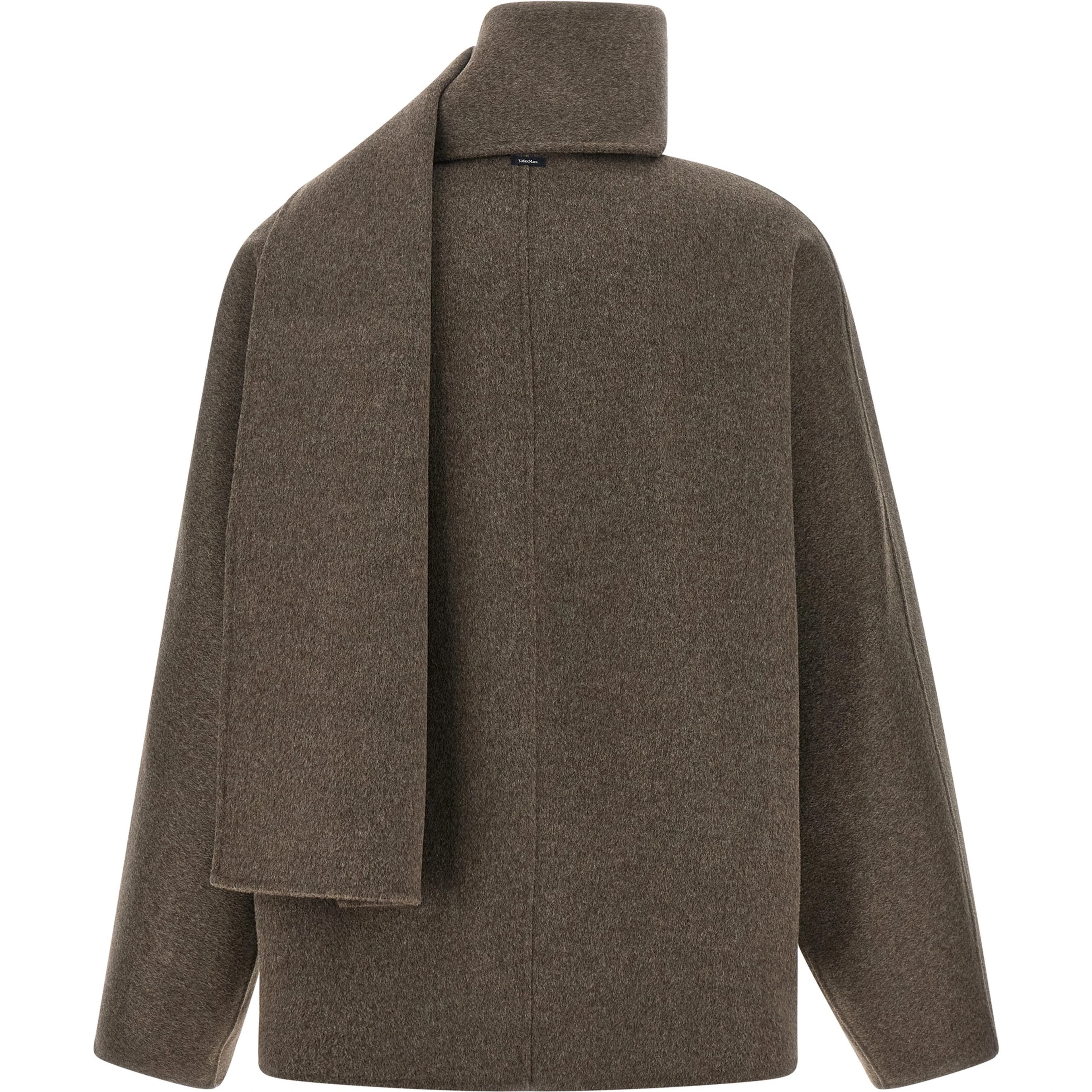 Brown Wool Full-Length Jacket