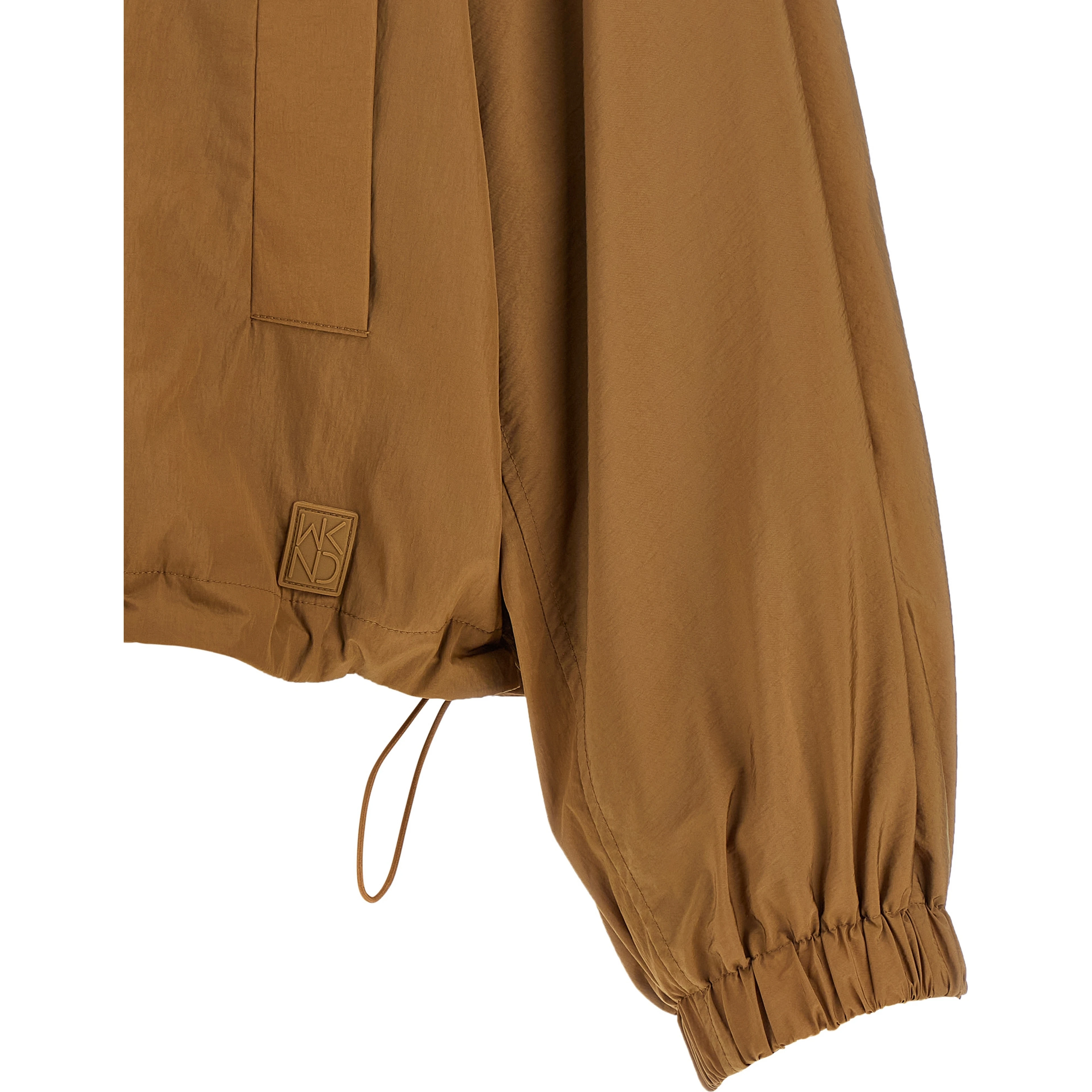 Brown Polyamide Full-Length Jacket