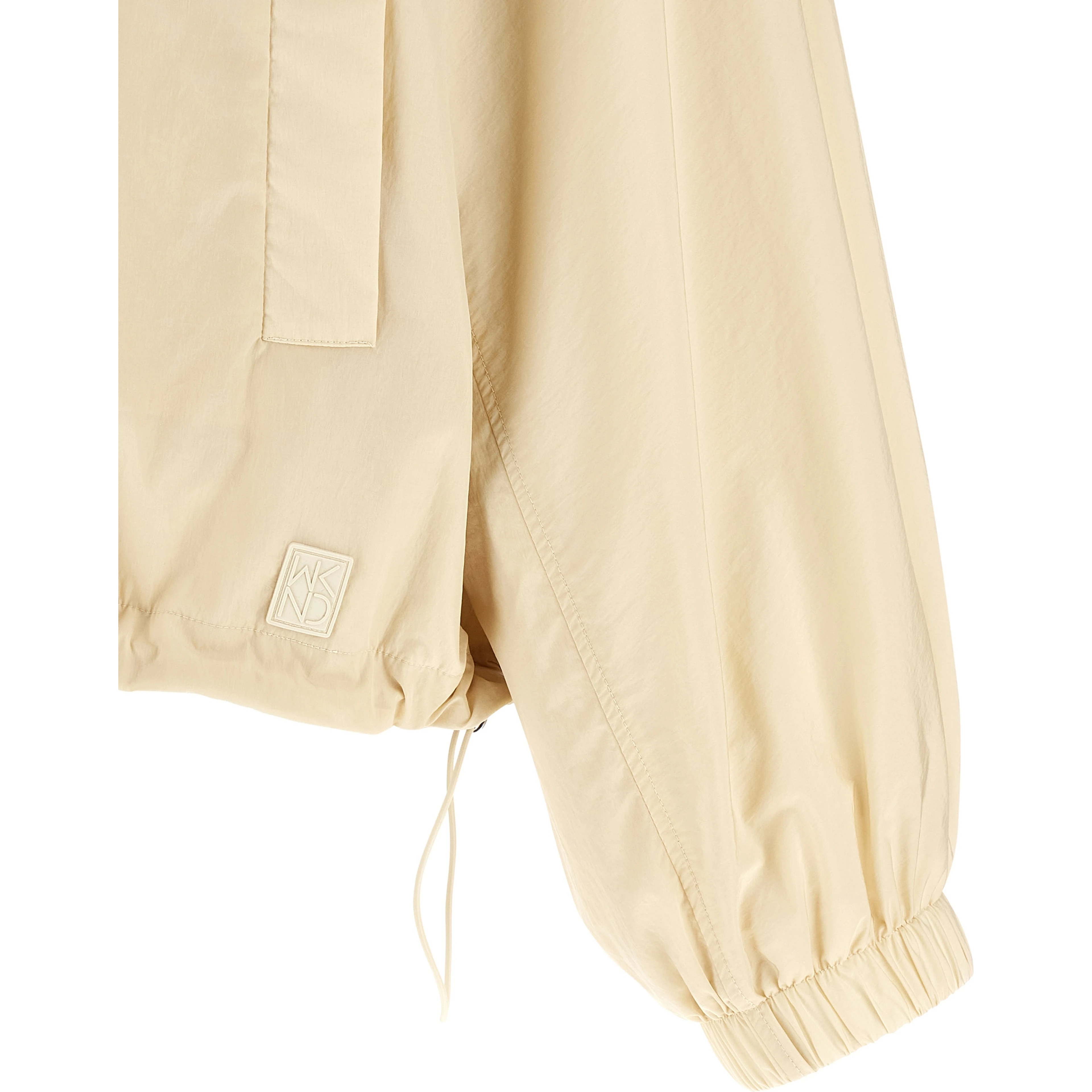 Beige Polyamide Full-Length Jacket