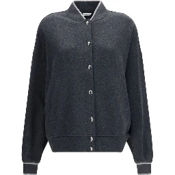 Gray Cotton Bomber