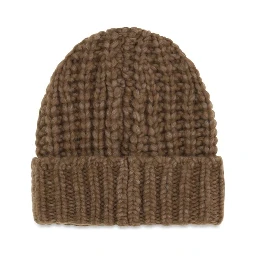 Brown Alpaca Vicugna Pacos Beanie
