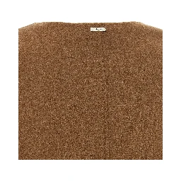 Brown Wool Full-Length Jacket