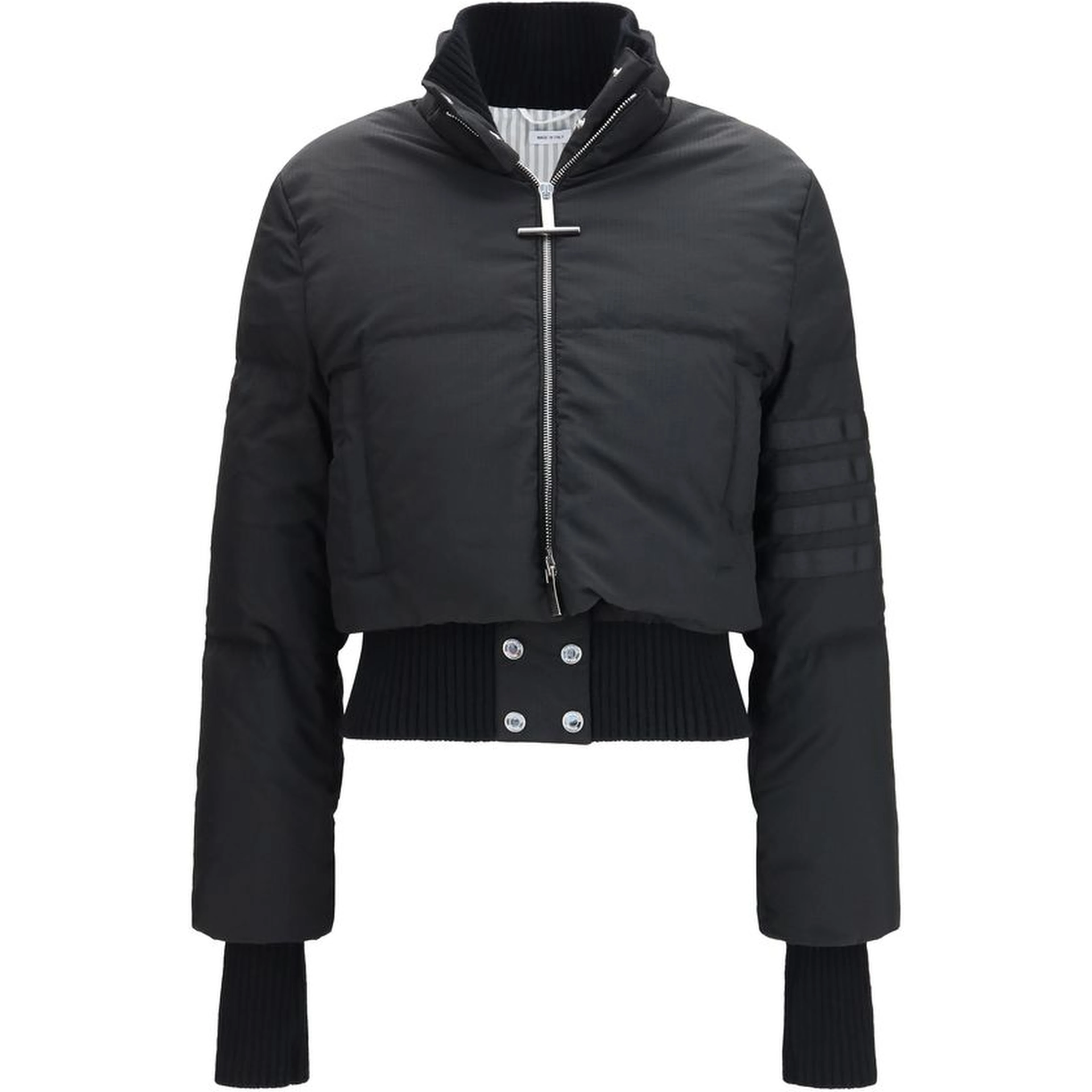 Black Polyamide Full-Length Jacket