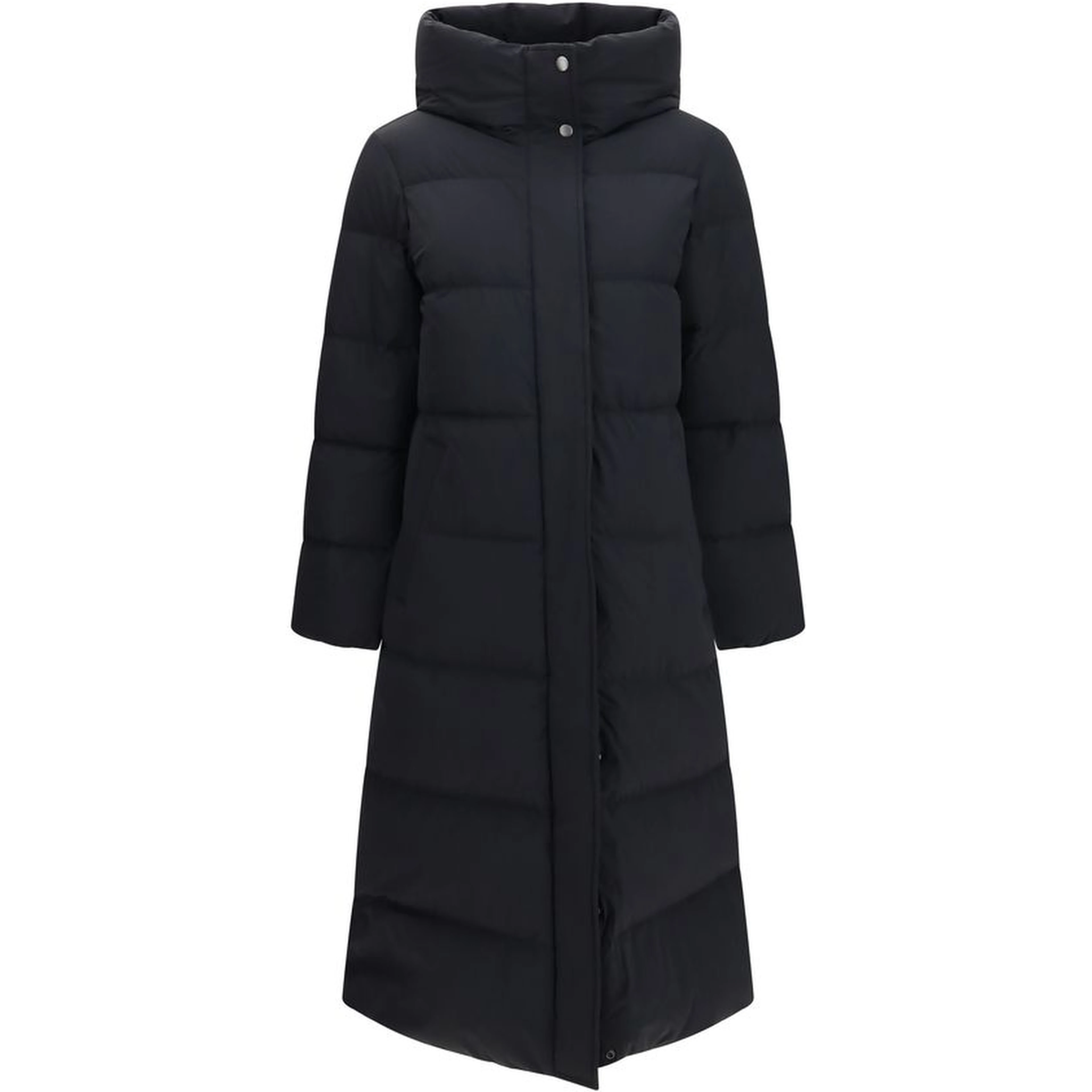 Black Polyamide Full-Length Jacket