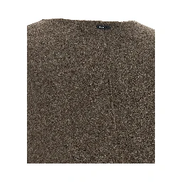 Brown Wool Full-Length Jacket
