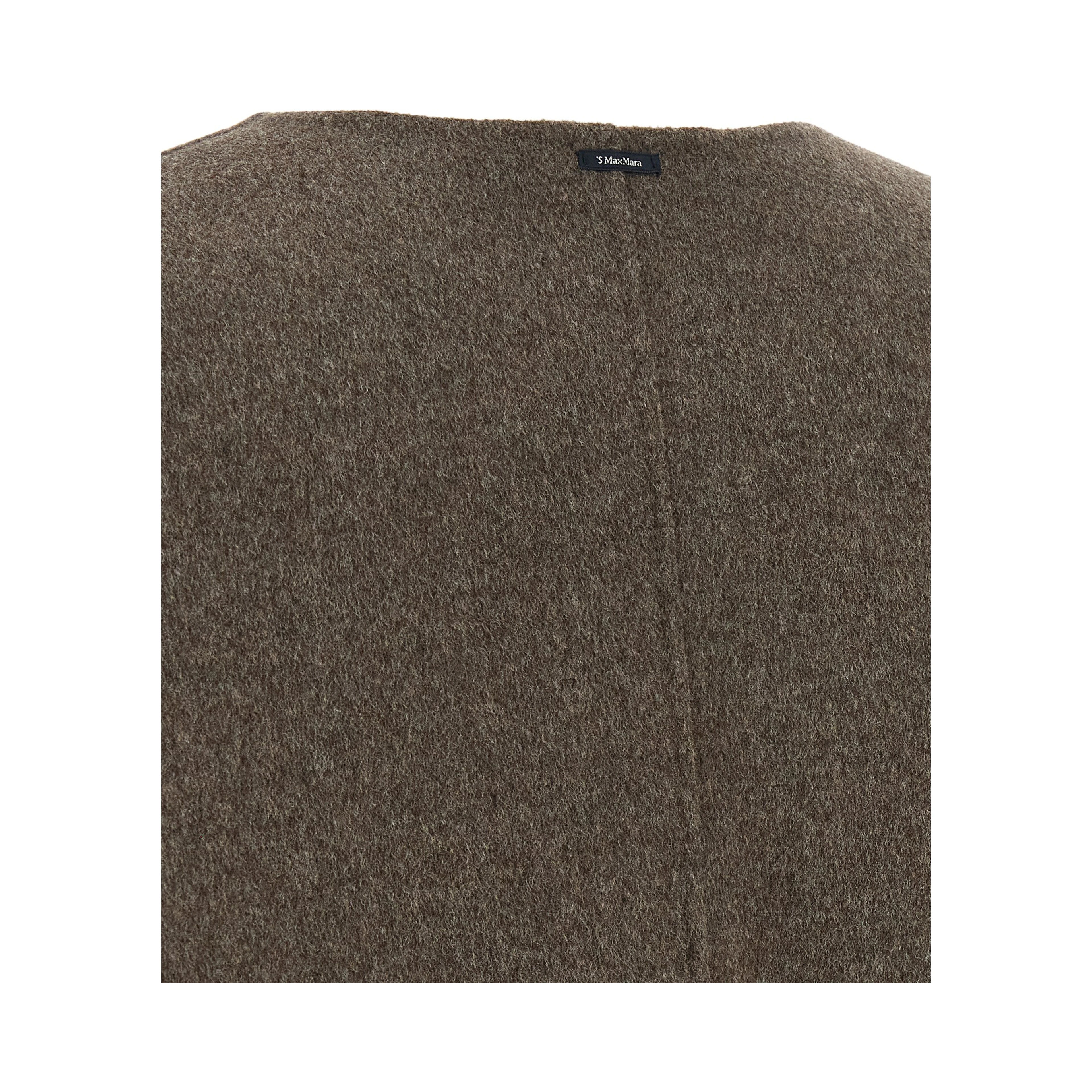 Brown Wool Full-Length Jacket