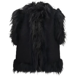 Black Wool Oves Aries Sleeveless Jacket