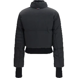 Black Polyamide Full-Length Jacket