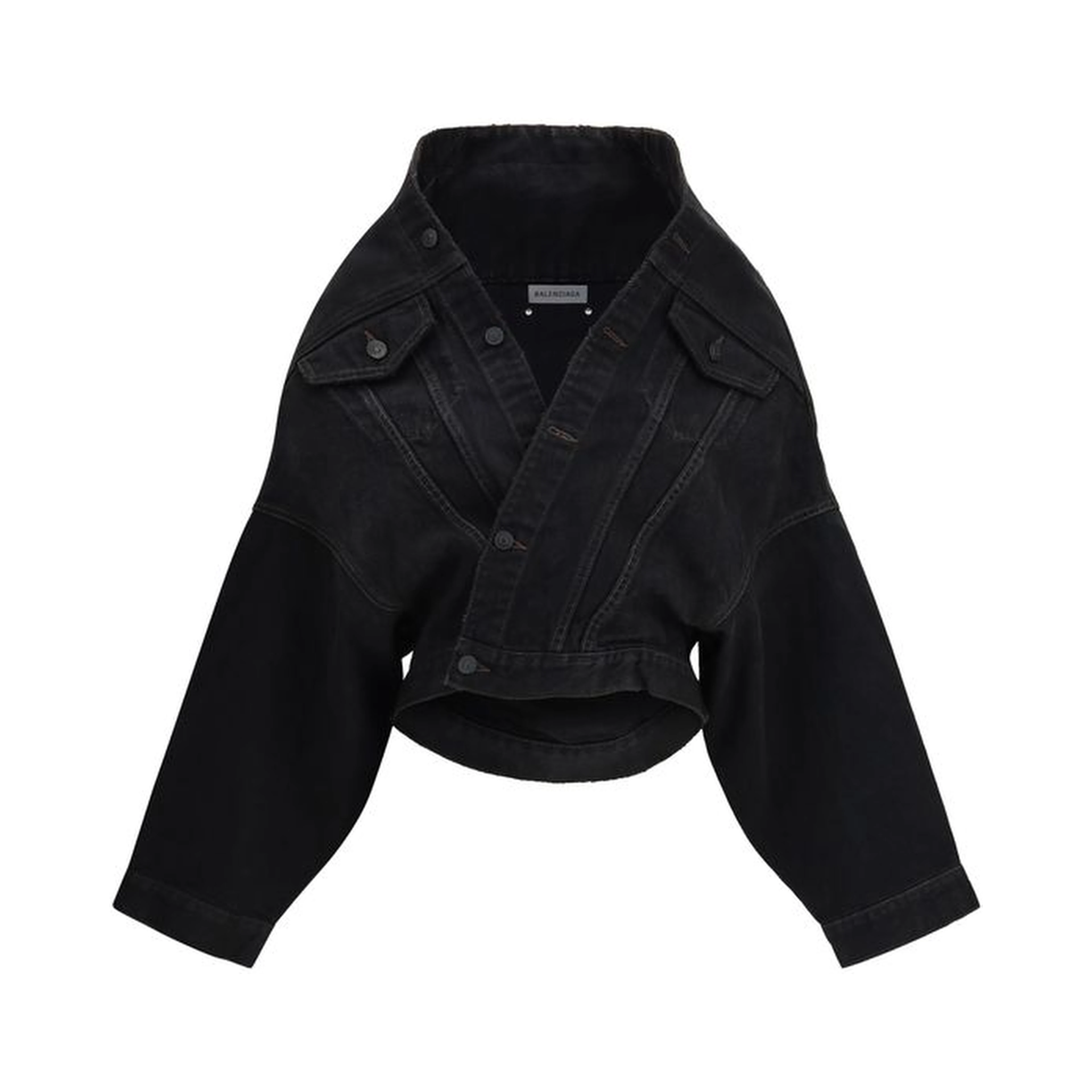 Black Cotton Denim Jacket