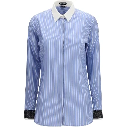 Blue Silk Dress Shirt