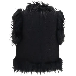 Black Wool Oves Aries Sleeveless Jacket