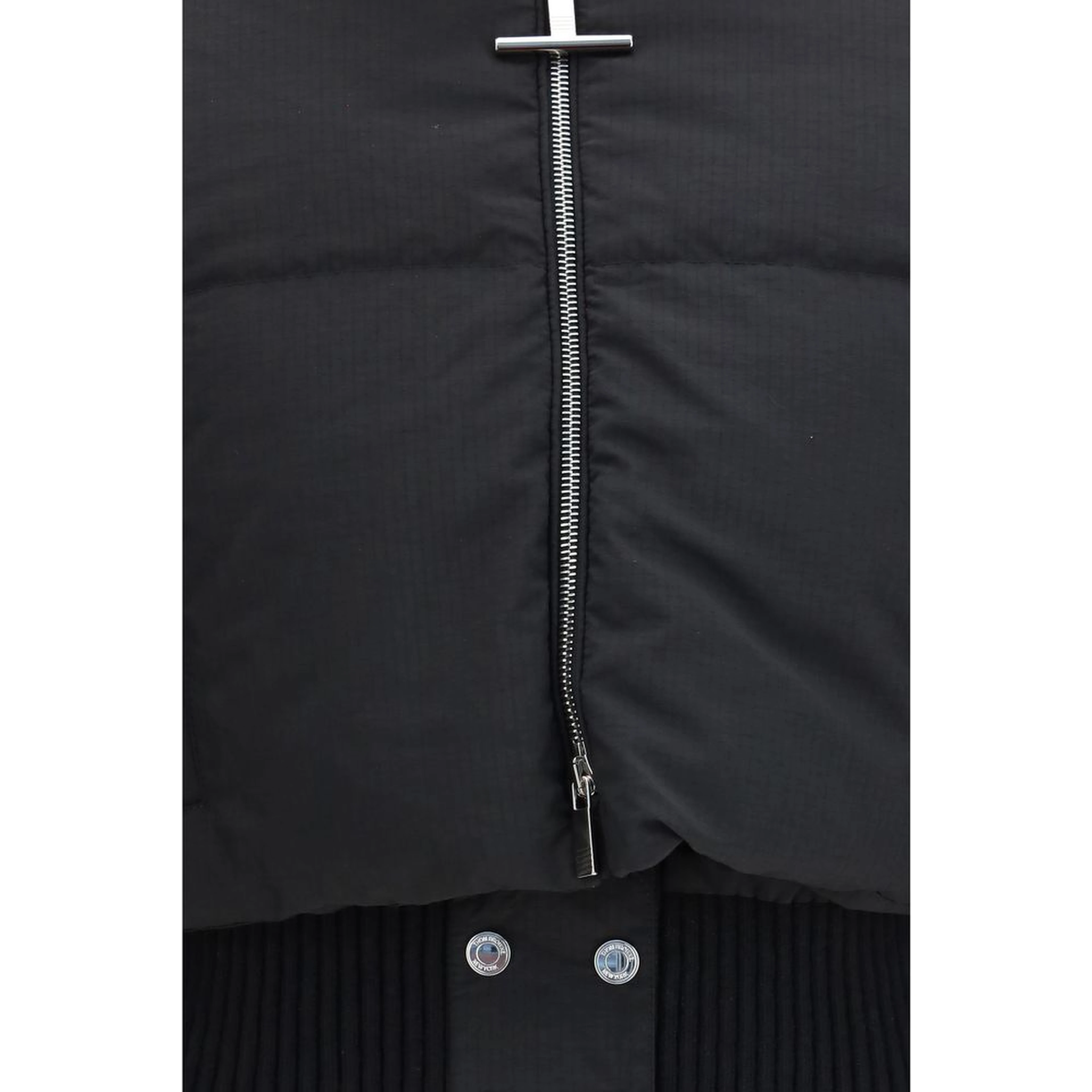 Black Polyamide Full-Length Jacket
