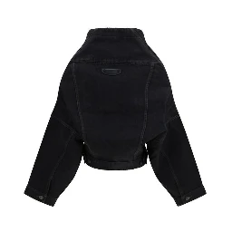 Black Cotton Denim Jacket