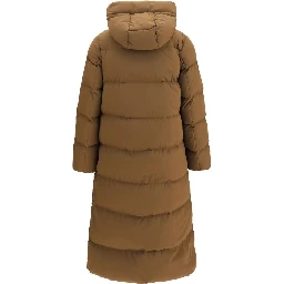 Brown Polyamide Full-Length Jacket
