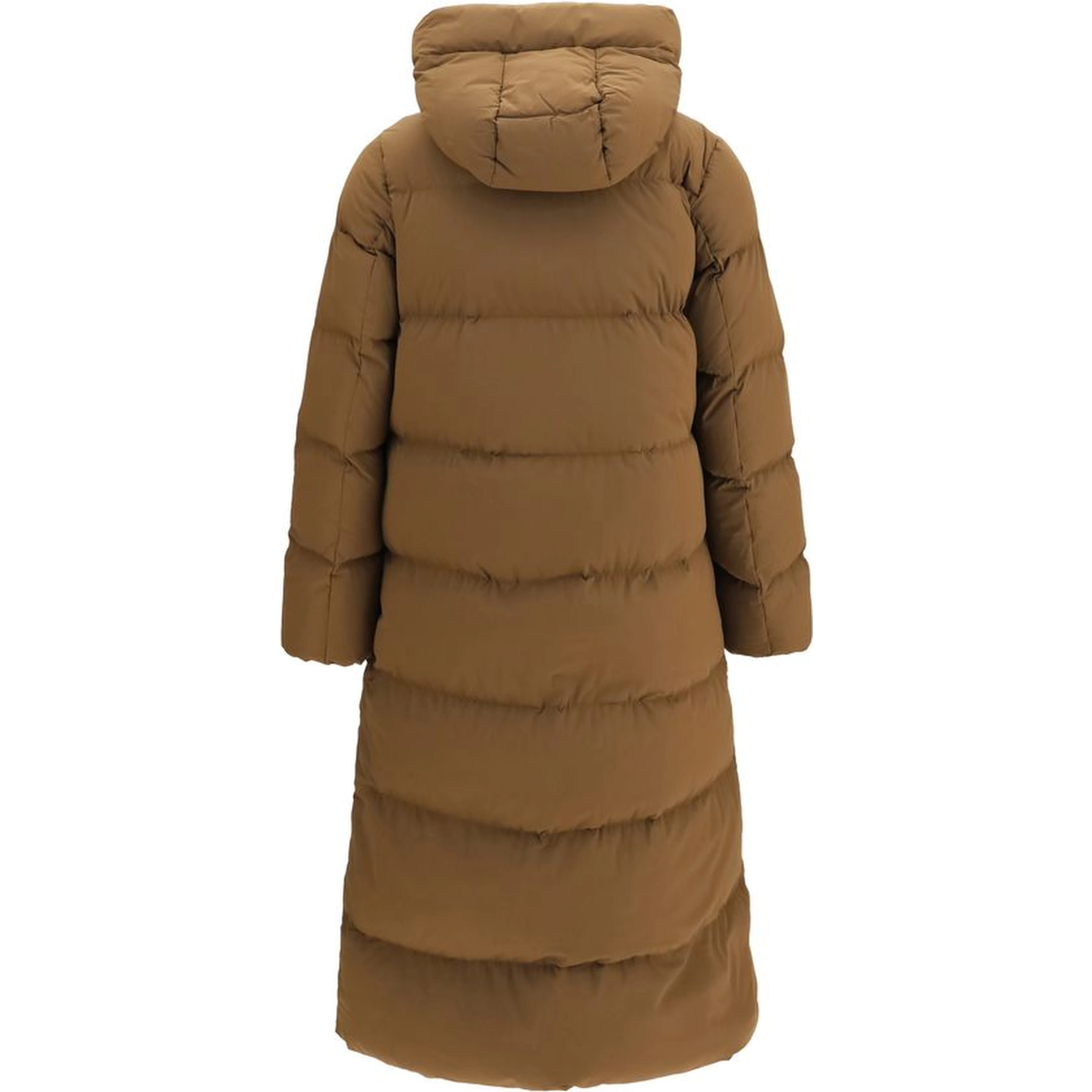 Brown Polyamide Full-Length Jacket