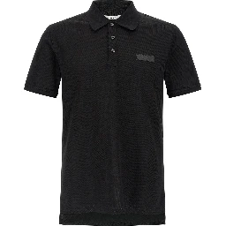 Black Cotton Polo Shirt