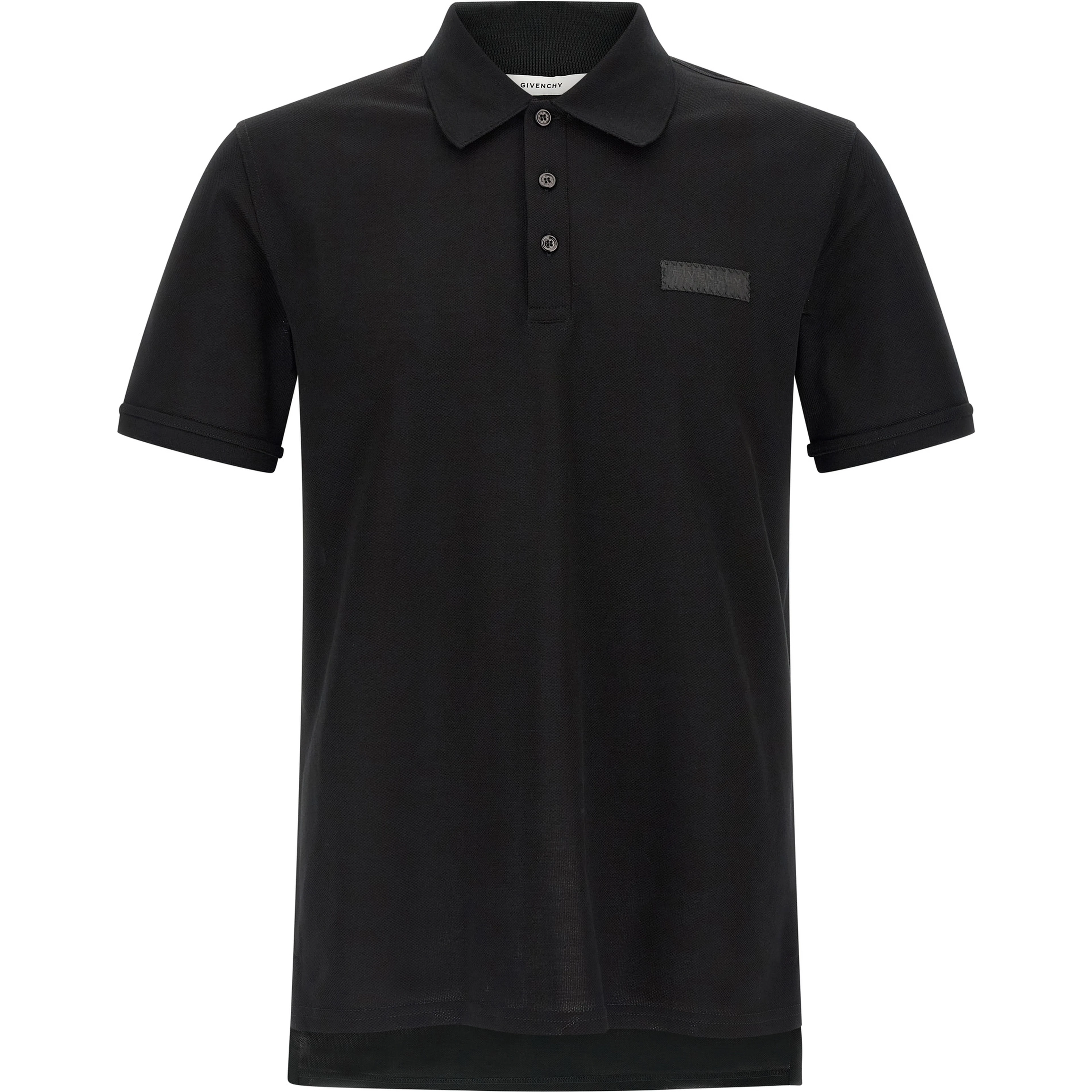 Black Cotton Polo Shirt