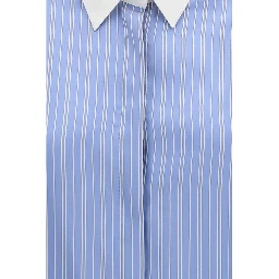 Blue Silk Dress Shirt