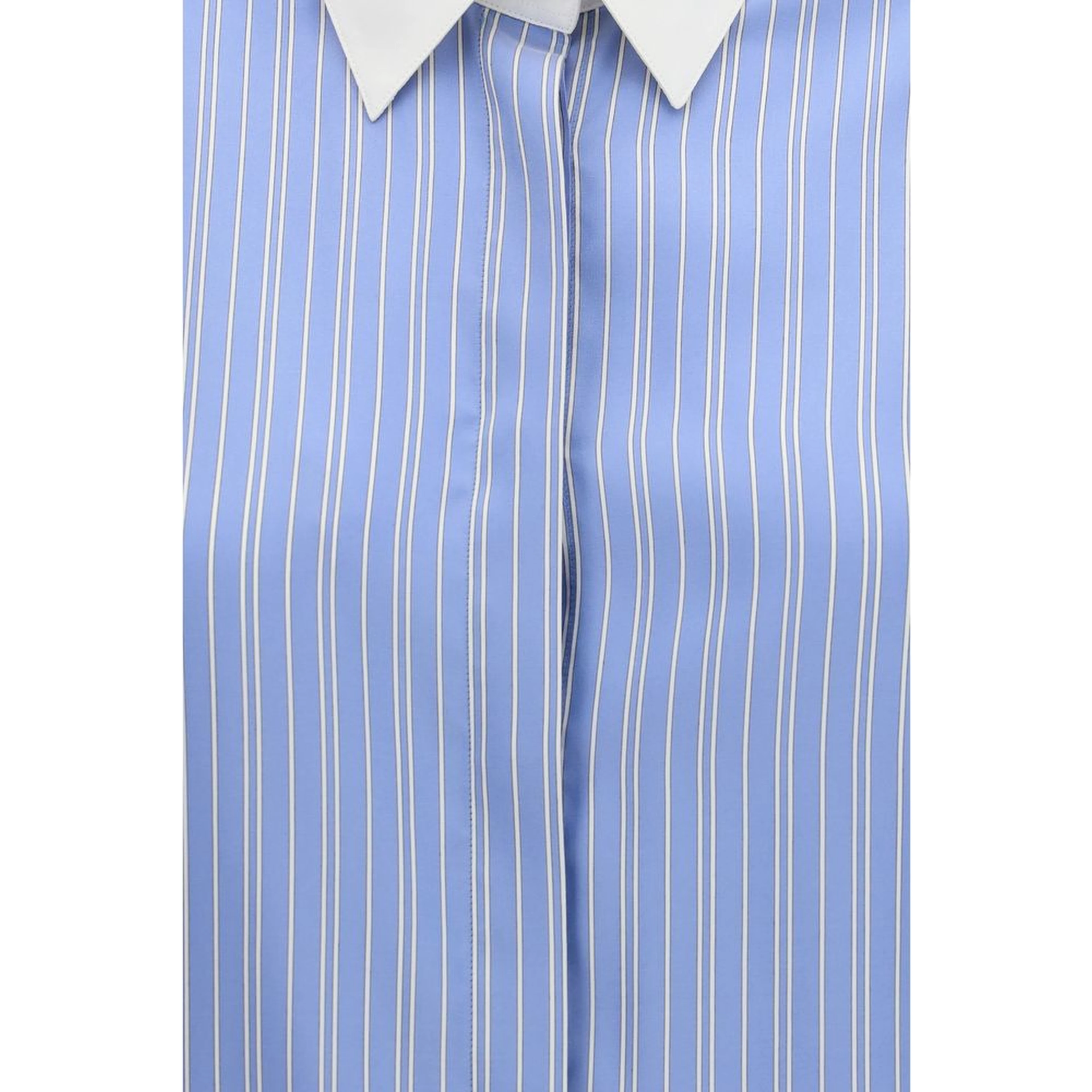 Blue Silk Dress Shirt