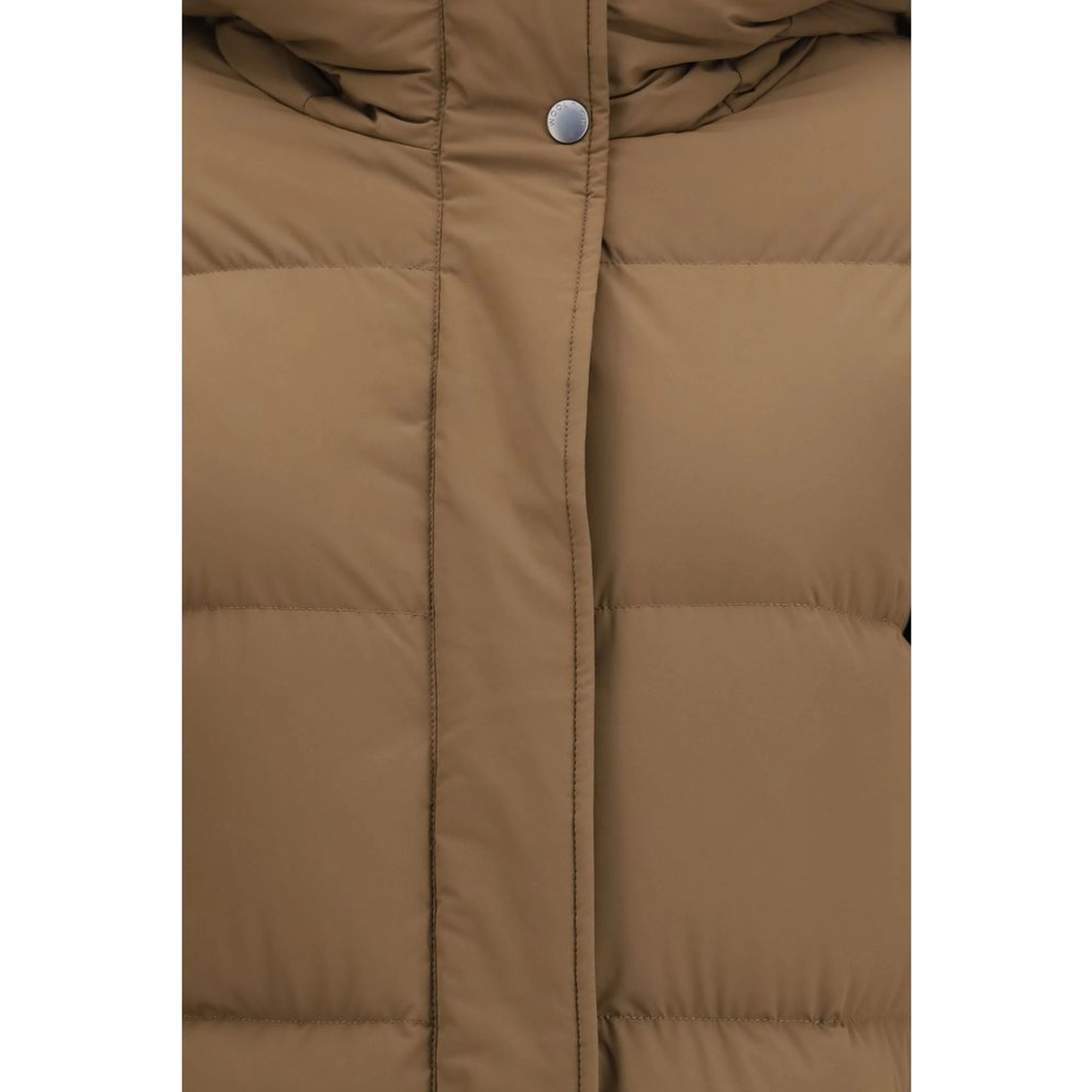 Brown Polyamide Full-Length Jacket