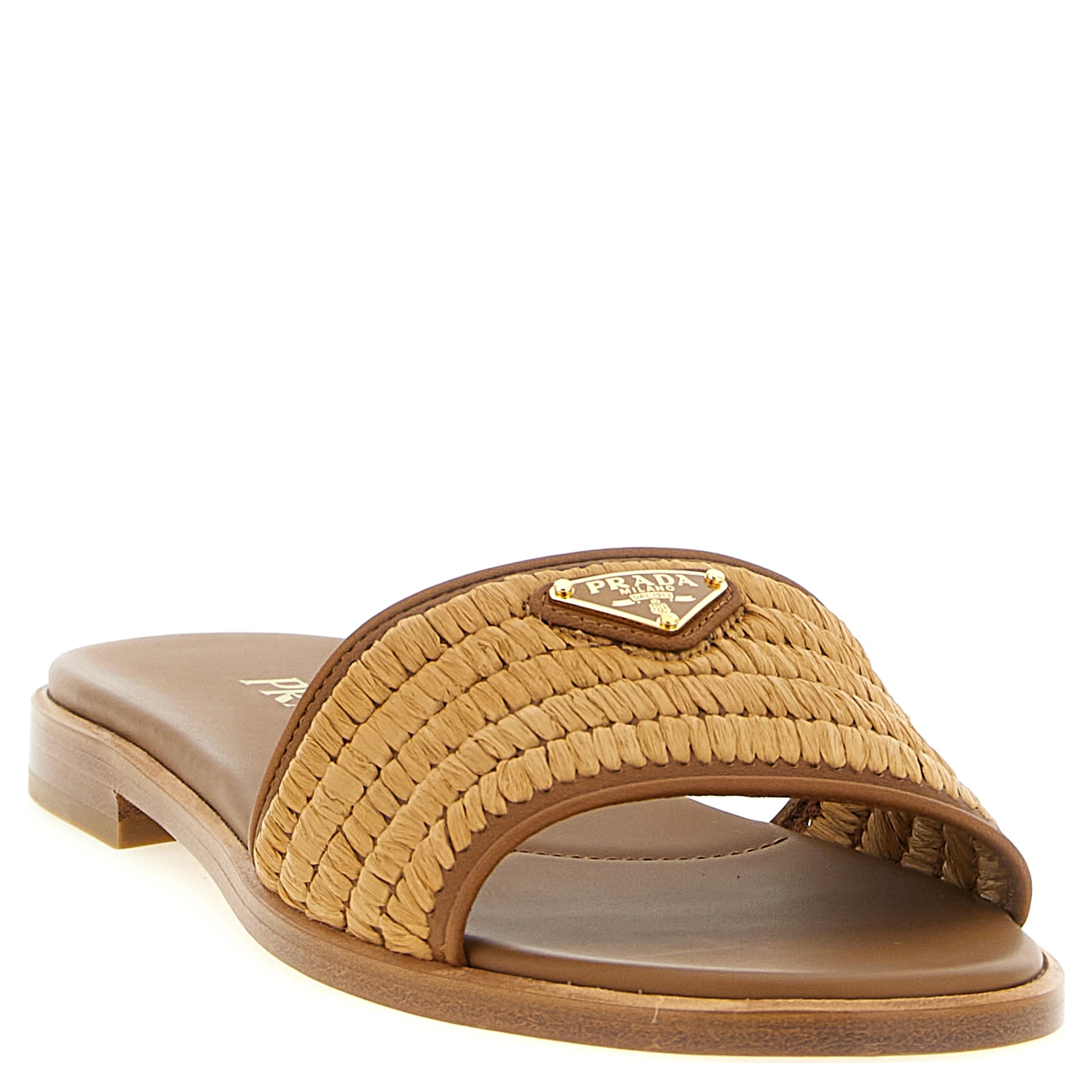 Brown Viscose Slides