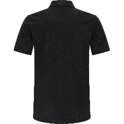 Black Cotton Polo Shirt