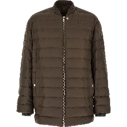 Brown Polyester Bomber