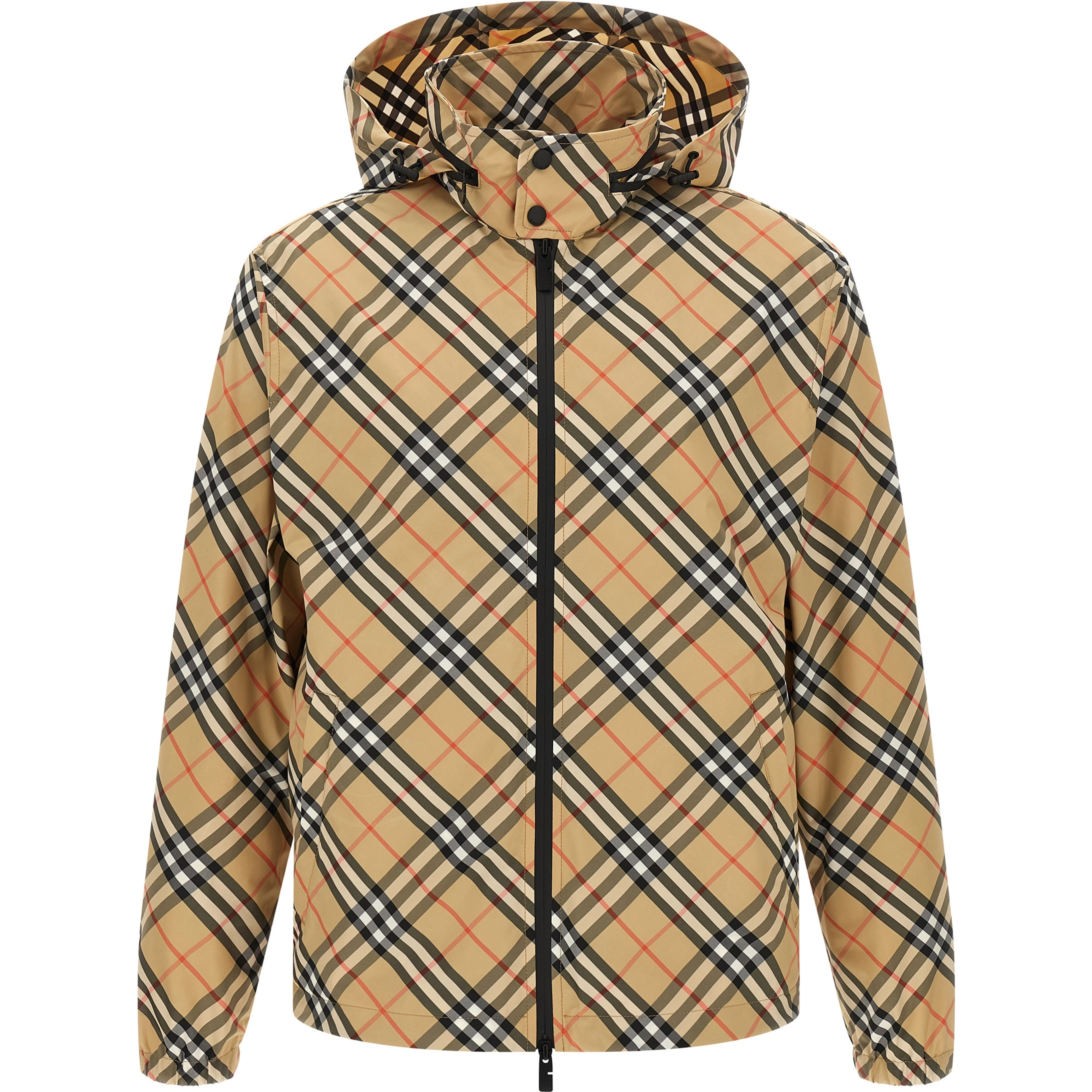 Beige Polyester Shell Jacket