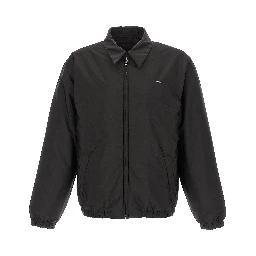 Black Recycled Polyamide Full-Length Jacket