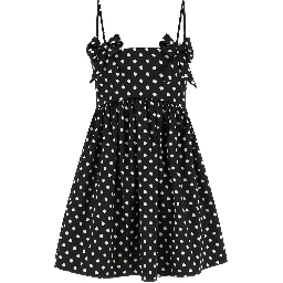 Black Polyester Short Dress