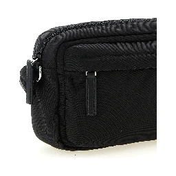 Black Polyamide Crossbody Bag