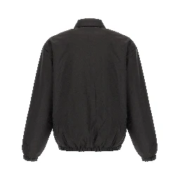 Black Recycled Polyamide Full-Length Jacket