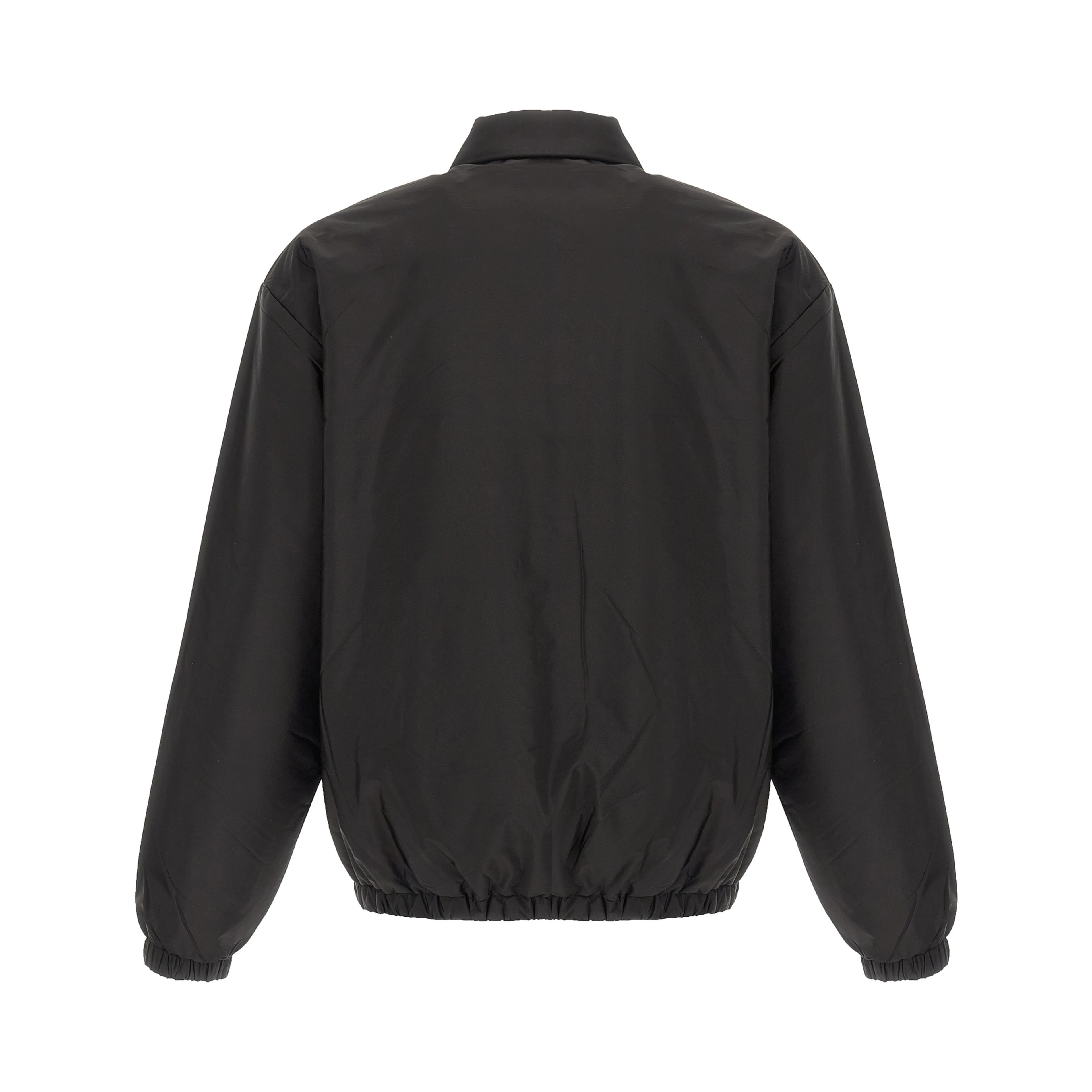 Black Recycled Polyamide Full-Length Jacket