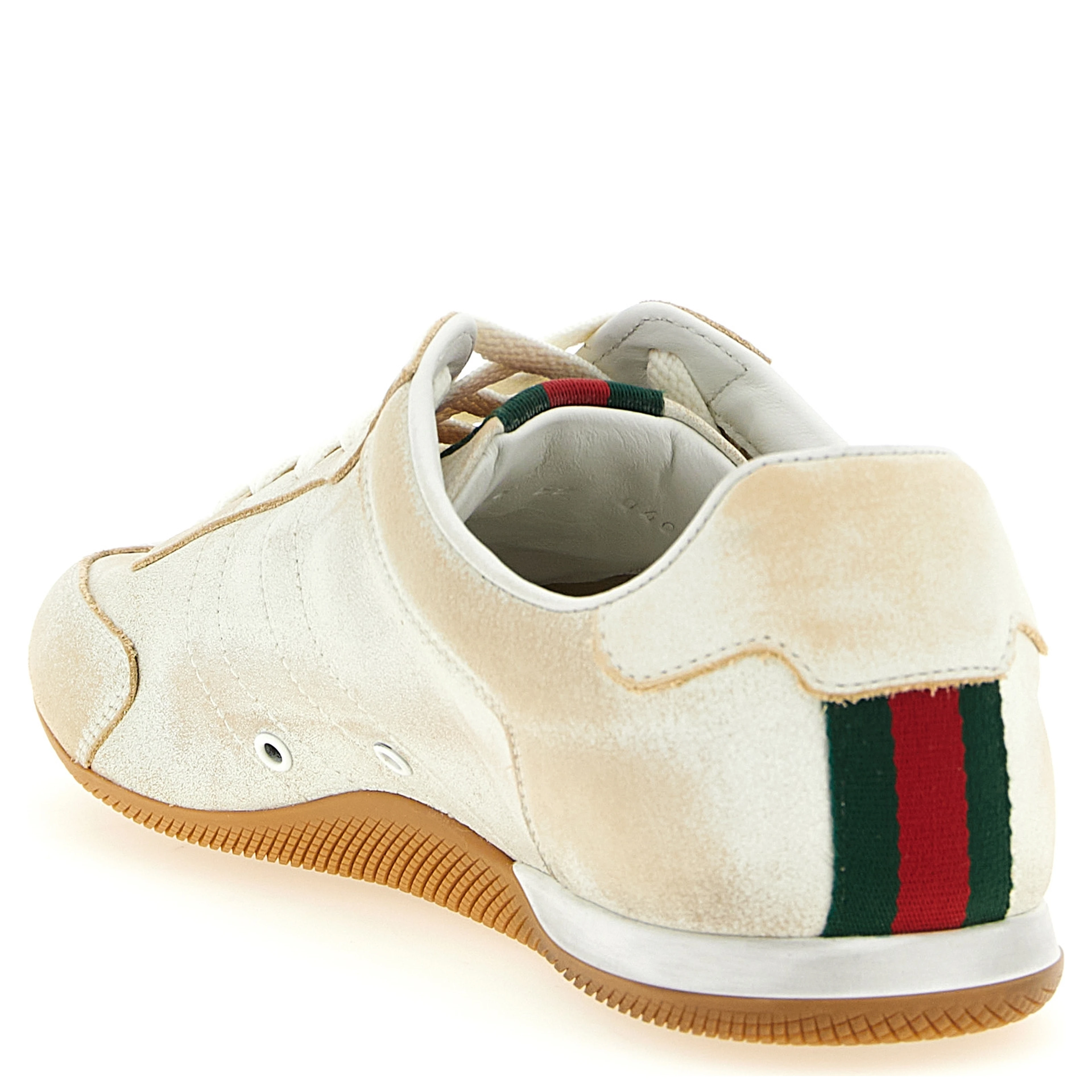 Beige Calfskin Low Top Sneakers