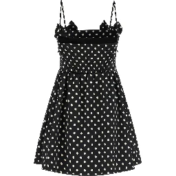 Black Polyester Short Dress
