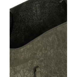 Gray Lamb Leather Shoulder Bag