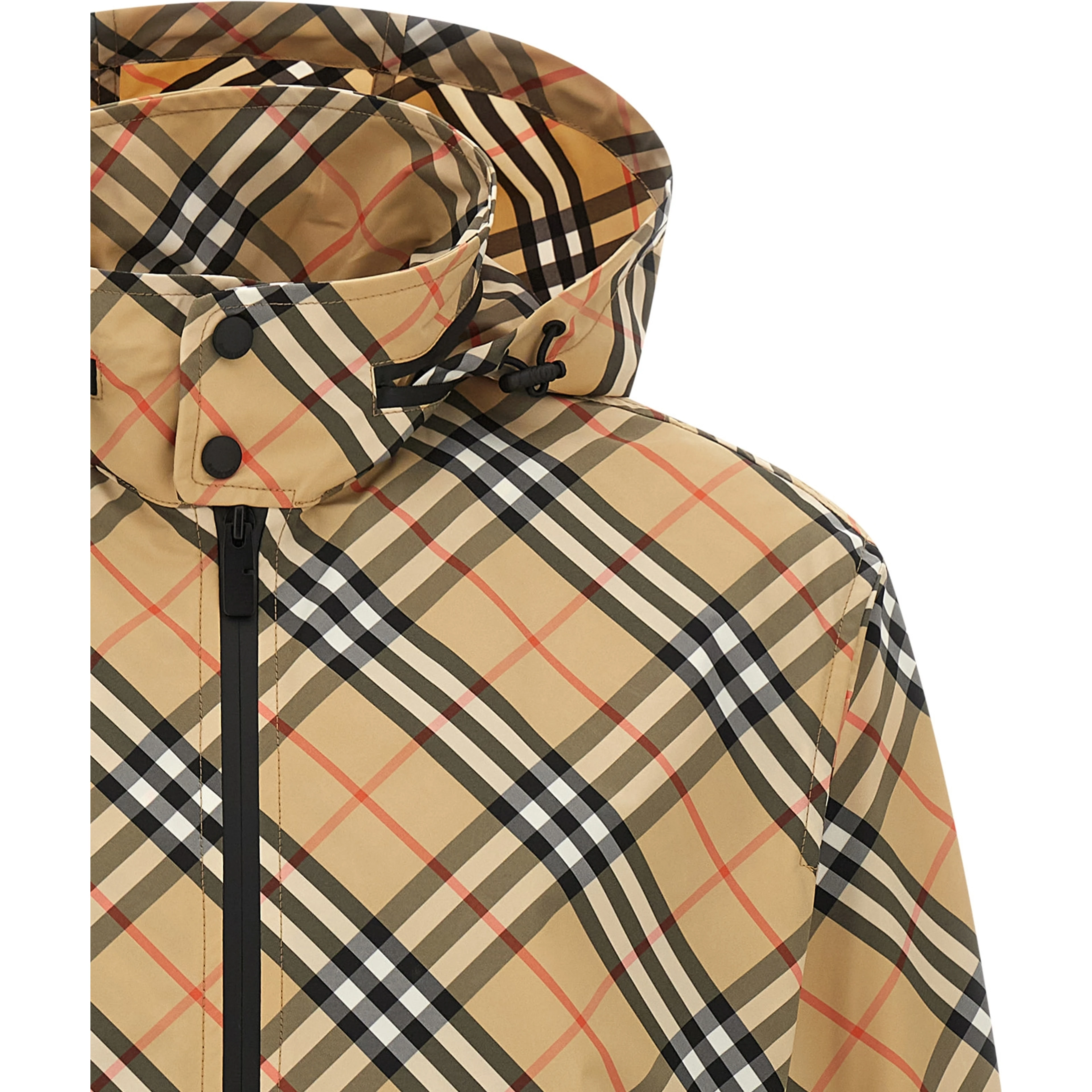Beige Polyester Shell Jacket