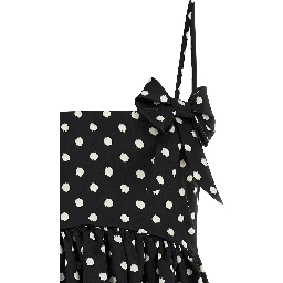 Black Polyester Short Dress
