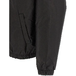 Black Recycled Polyamide Full-Length Jacket