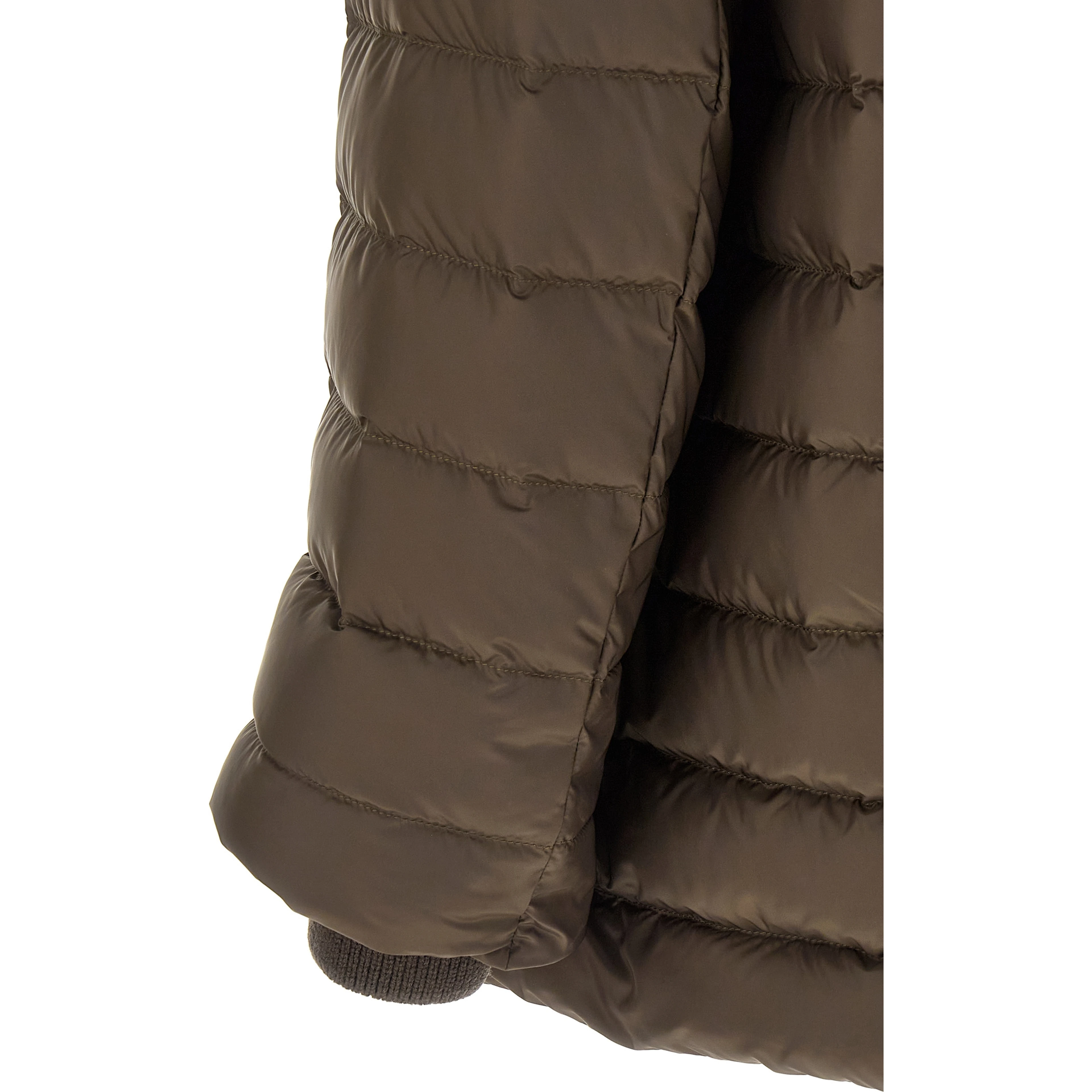 Brown Polyester Bomber