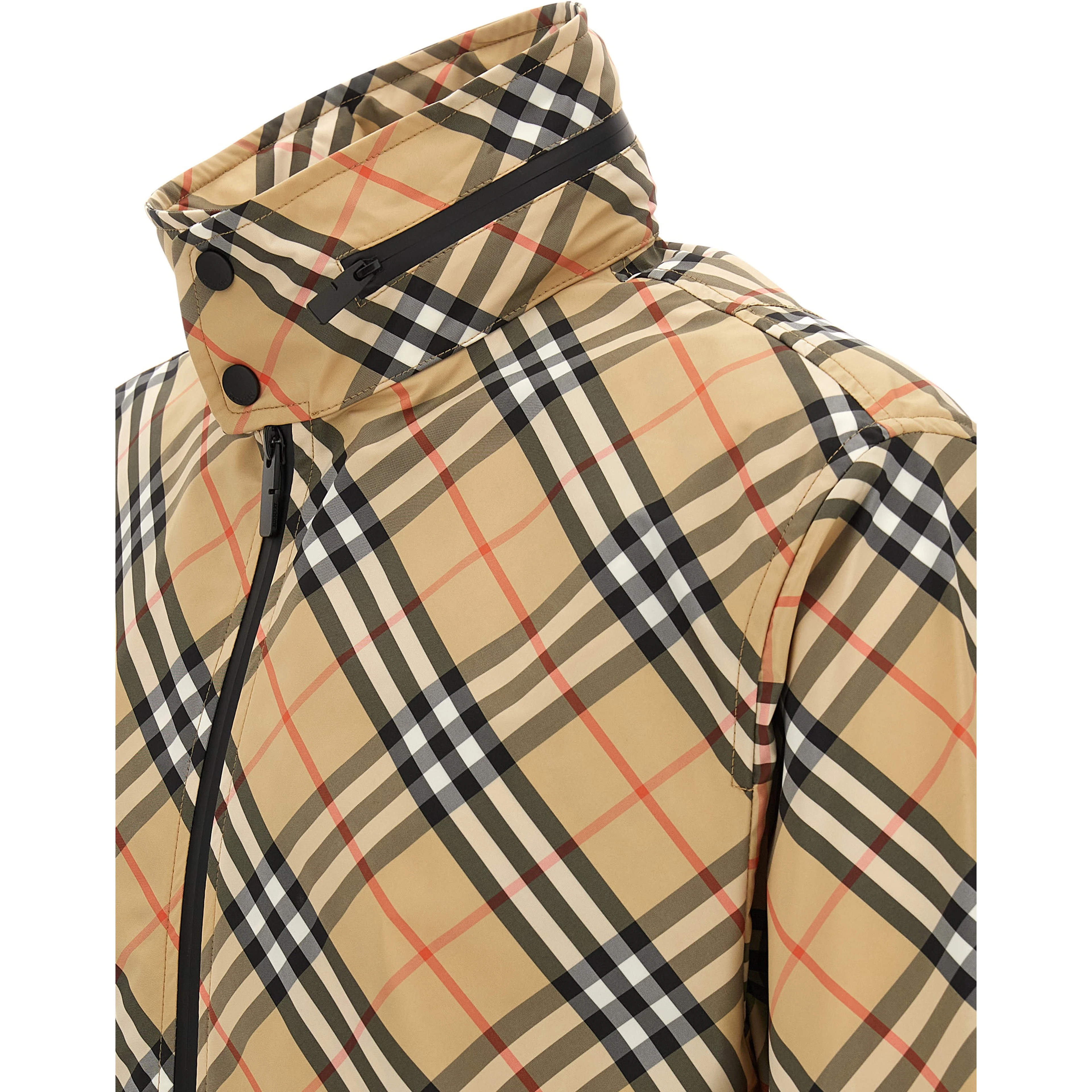 Beige Polyester Shell Jacket