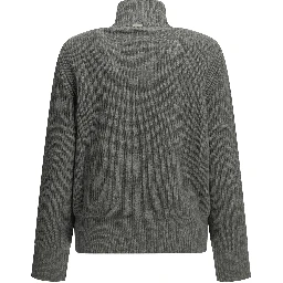 Pure wool zip-up sweater
