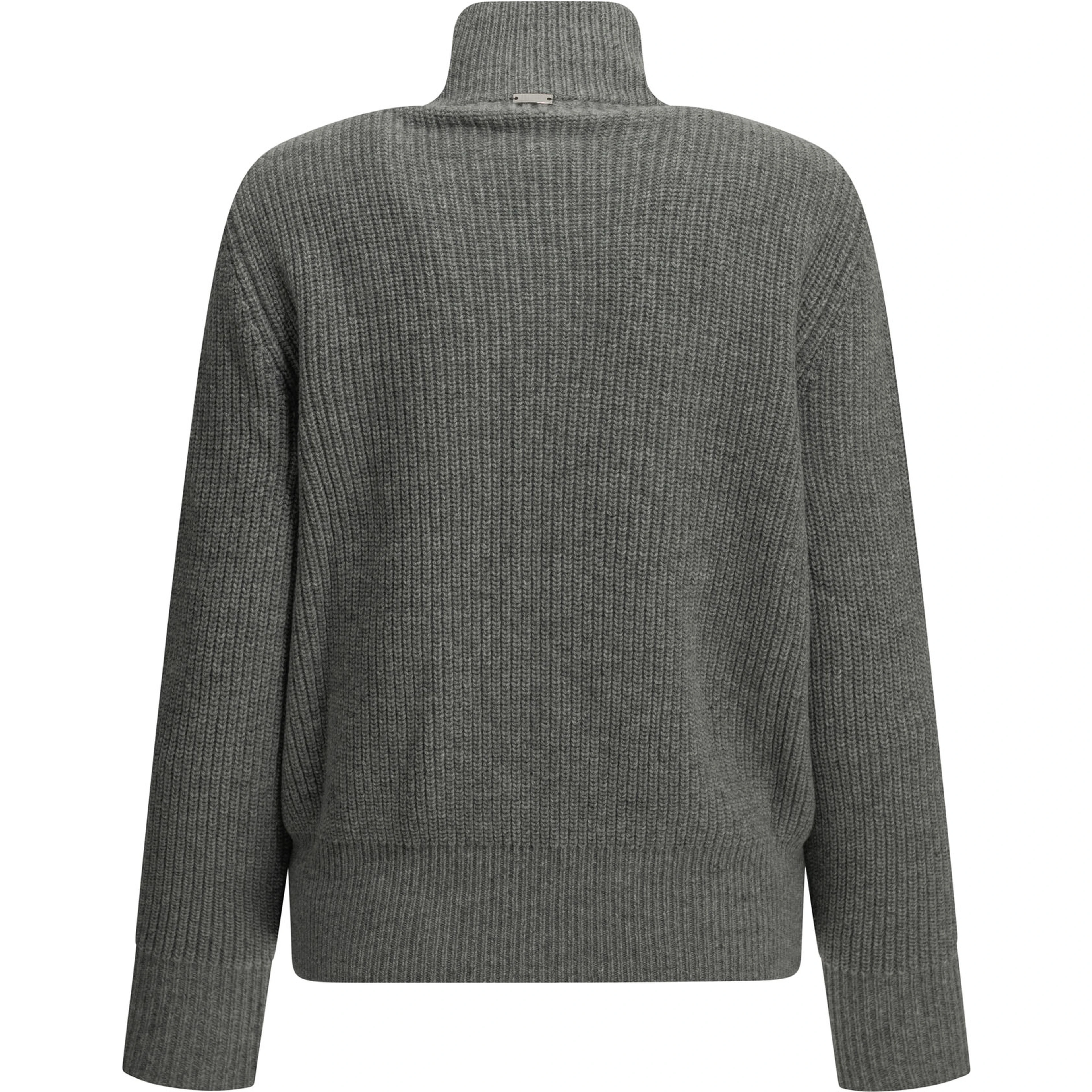 Pure wool zip-up sweater