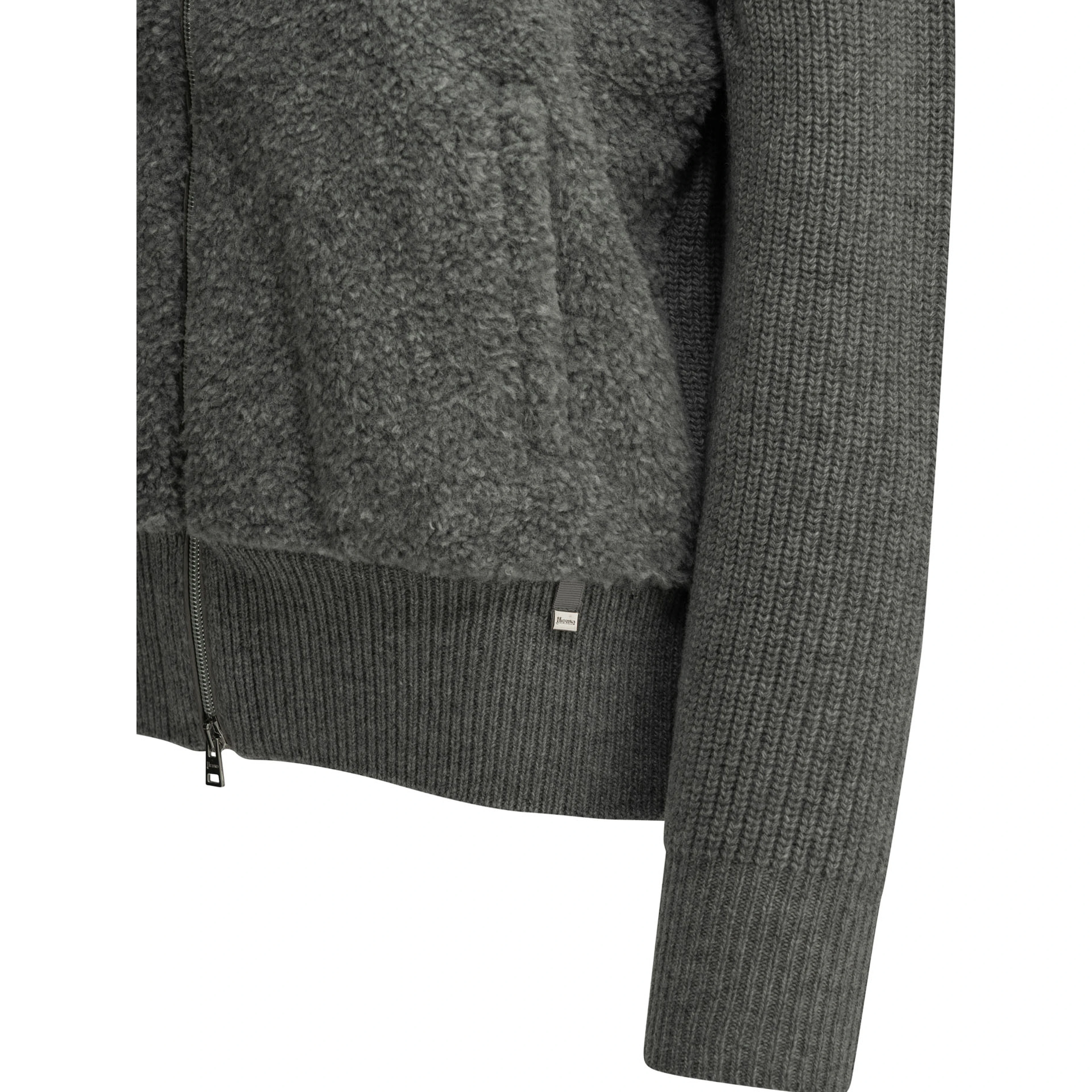 Pure wool zip-up sweater