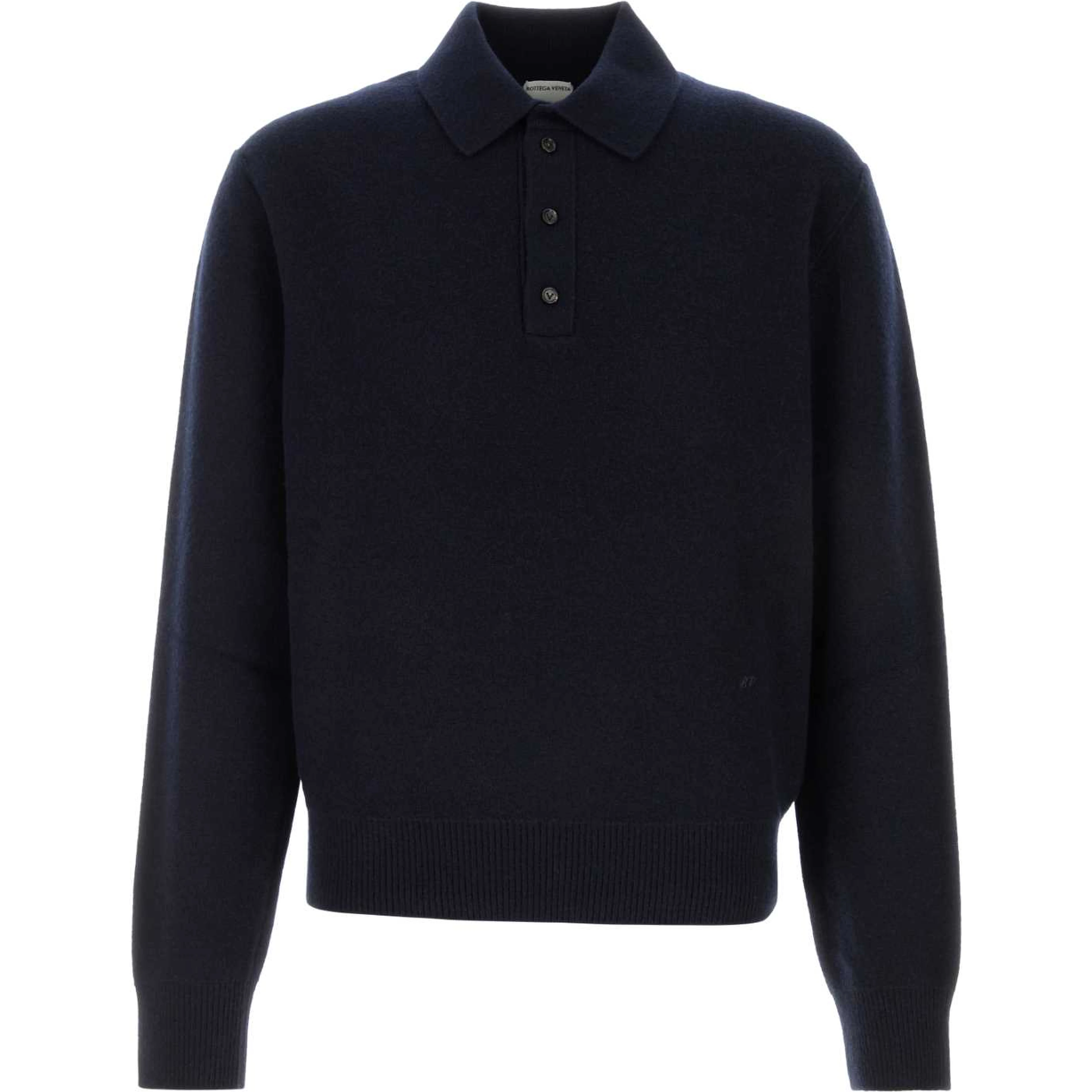 POLO IN MAGLIA MANICHE LUNGHE CON BOTTONI CON LOGO