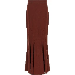 Brown Silk Mini Skirt
