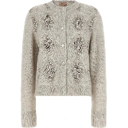 Gray Polyamide Cardigan