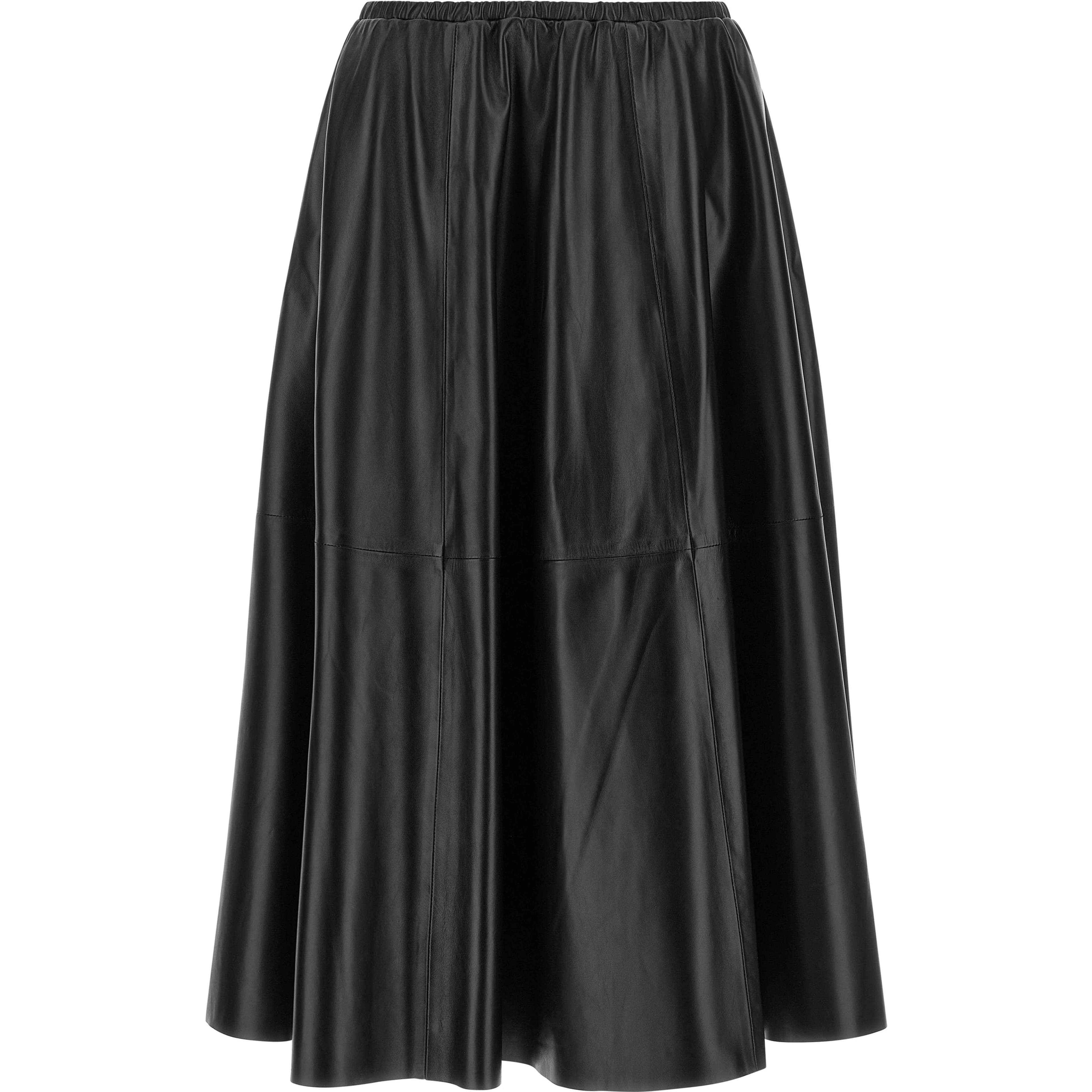 Black Polyester Mini Skirt