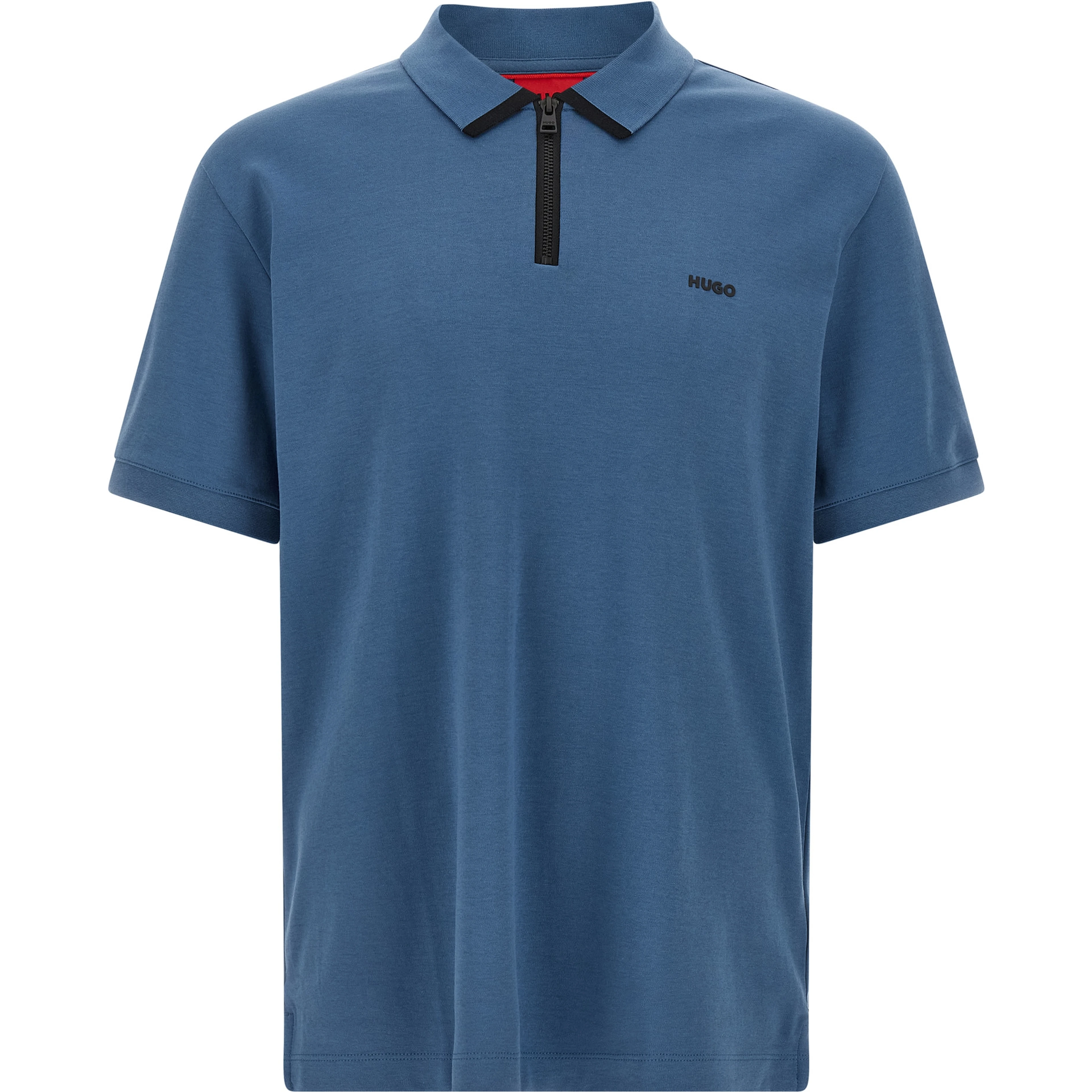 Blue Cotton Polo Shirt
