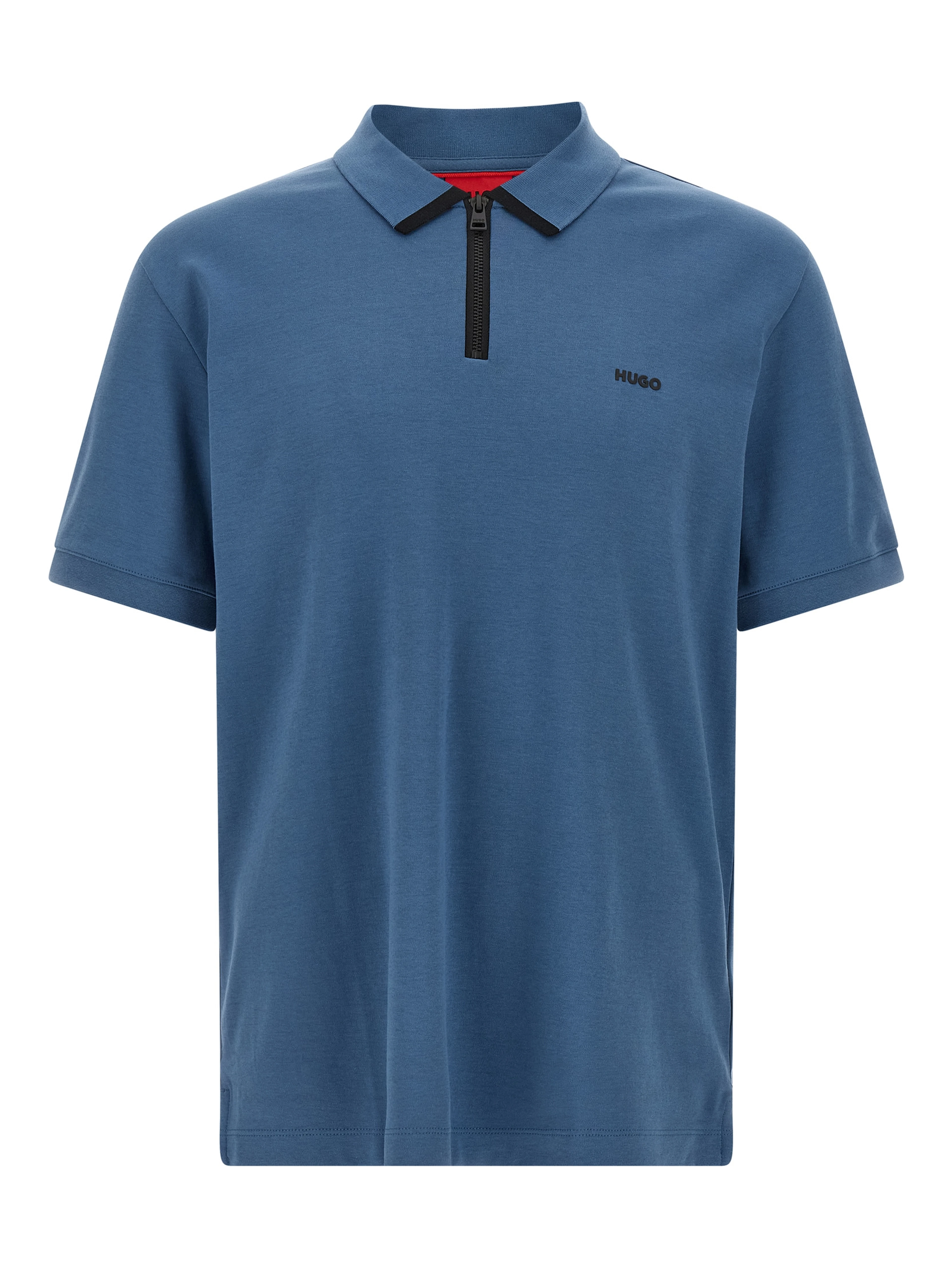 Blue Cotton Polo Shirt